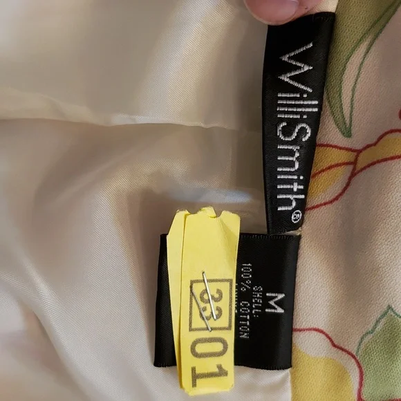 Willi Smith Floral Trench Coat, 100% Cotton, Women's Medium, Long Coat - Picture 5 of 7